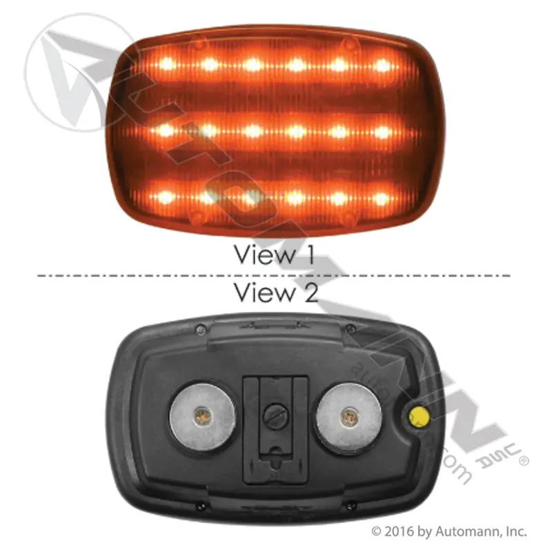 571.Ld87al18m - Warning Light Led Magnetic Amber 1