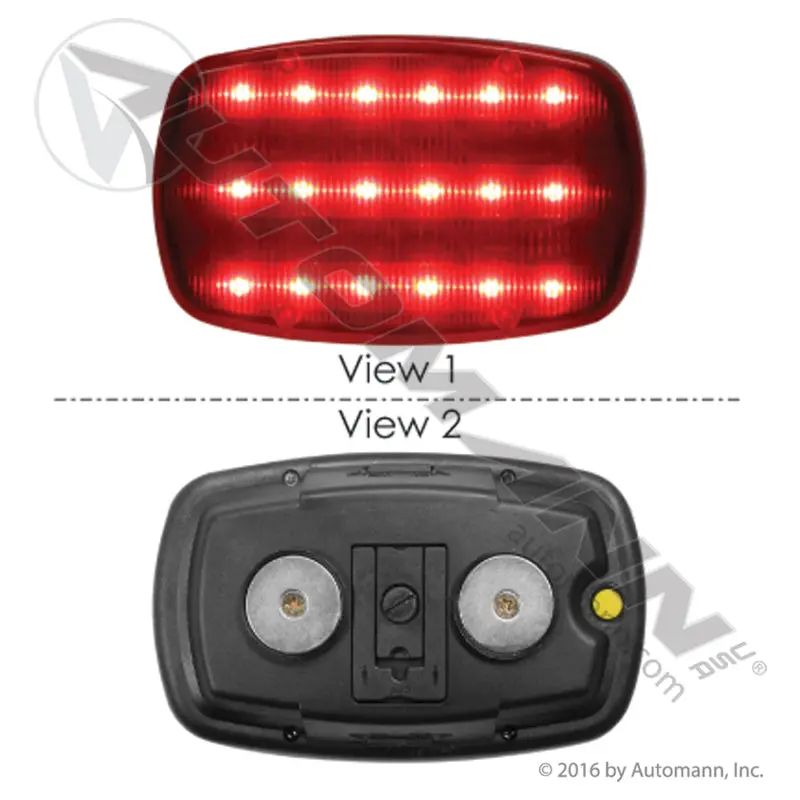 571.Ld87rl18m - Warning Light Led Magnetic Red 1