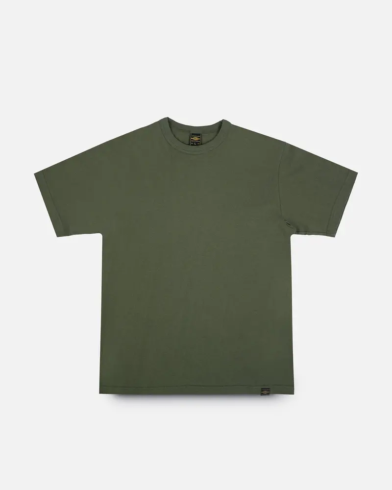 6.5Oz Loopwheel Crew Neck T-Shirt With Longer Body - Olive 1