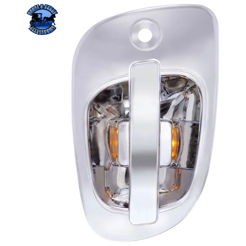 6 Amber Led Chrome Door Handle Cover For 2008-2017 Freightliner Cascadia (Choose Side) 1