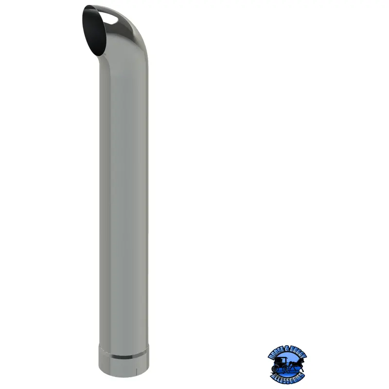 605C-048-1103 5"X48" West Coast Curved Exhaust Stack - Expanded End 1
