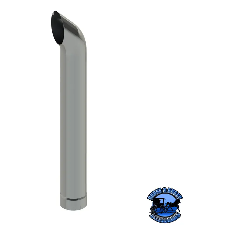 606C-048-1103 6"X48" West Coast Curved Exhaust Stack - Expanded End 1