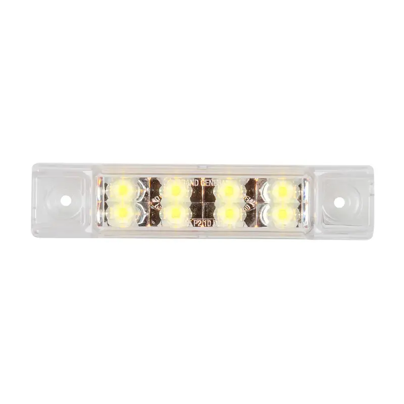 6"L Rect. Pearl Amber/Clear 8 Led Light, High/Low 3 Wires 1
