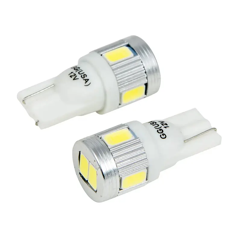 70604 #194/168 White 6Led W/Heatsink Tower Style Light Bulbs, 12V 1