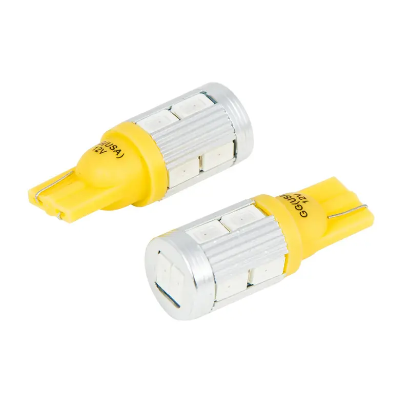 70610 #194/168 Amber 10Led Heatsink Tower Style Light Bulbs, 12V 1