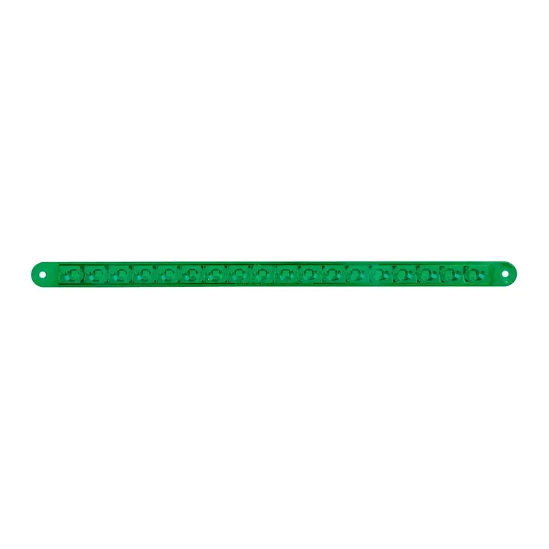 74787 12" Pearl Green/Green 18Led Light Bar, 3 Wires 1