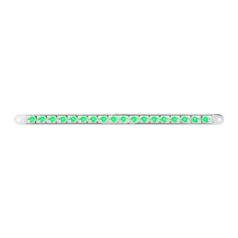 74788 12" Pearl Green/Clear 18Led Light Bar, 3 Wires 1