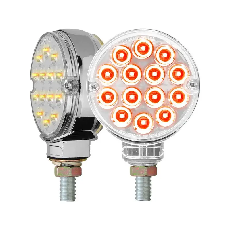 #75192 3" Double Face Pearl Led Clear Lens Popsicle Light Red/Yellow Turn Signal 1