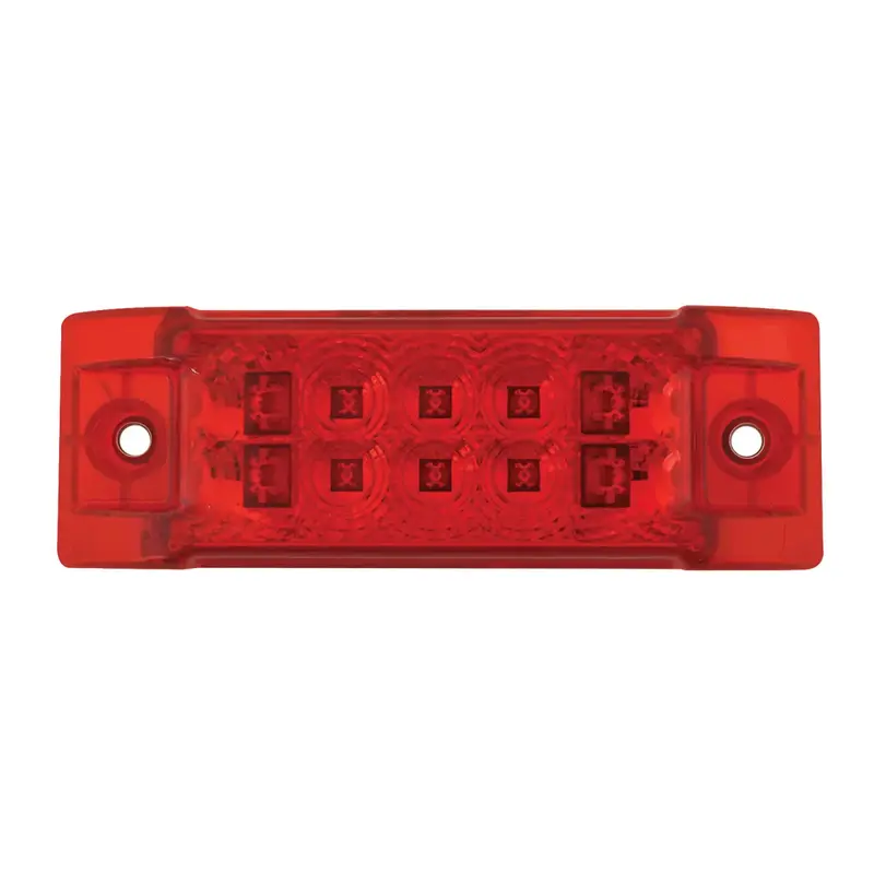 76212 Rectangular Wide Angle Spyder Led Marker & Turn Light (Red/Red) #76212 1