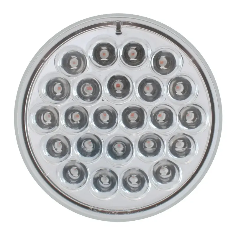 76469 #2 4" Pearl White/Clear 24 Led Strobe Sealed Light, 9~36V 1