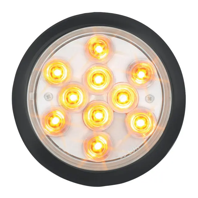 #76845 Mega 10 Plus Series 4" Led Light, Amber/Clear 1