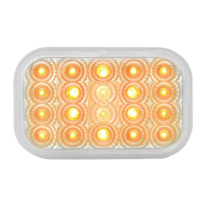 77011Bp Rectangular Spyder Led Light  (Amber/Clear) #77011Bp 1