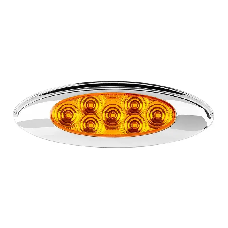 77835 Ultra Thin Spyder Y2k Amber/Amb 7 Led Light W/Visor, High/Low 1