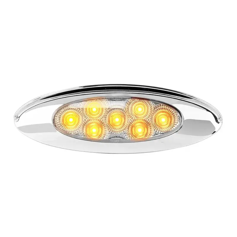 77836 Ultra Thin Spyder Y2k Amber/Clr 7 Led Light W/Visor, High/Low 1