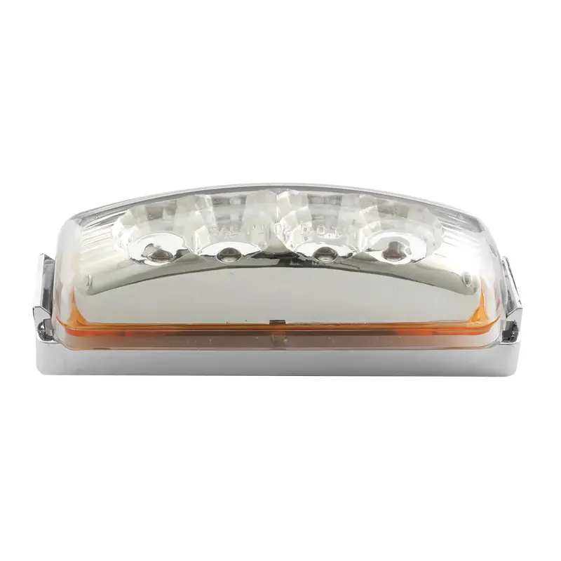 77961 Rect. Spyder Amber 4Led Light, Clear Lens 1