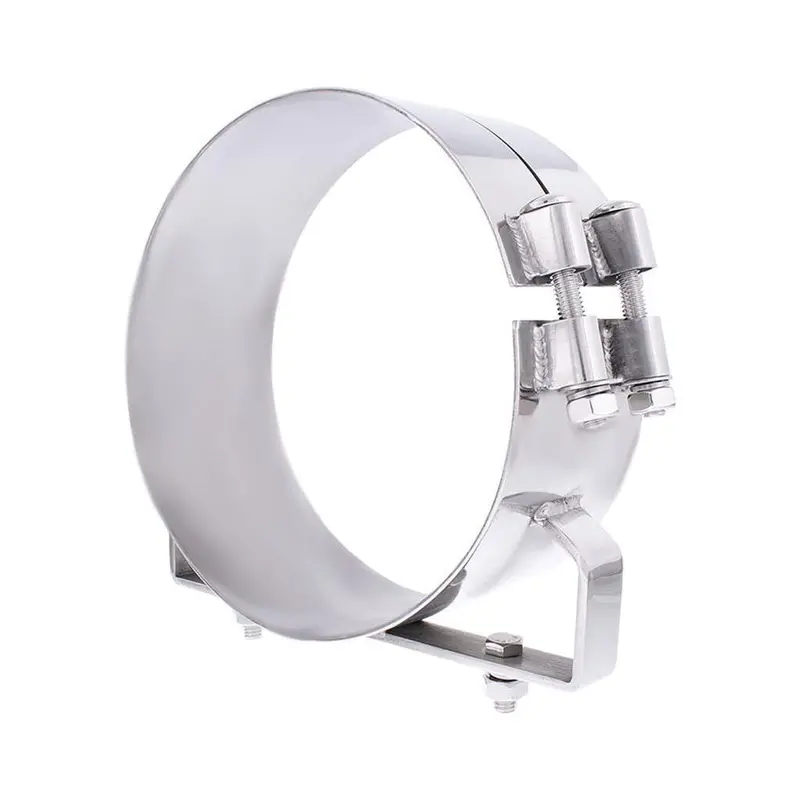 8" Stainless Universal (U-Bolt Style Replacement) Wide Band Exhaust Clamp #10325 1