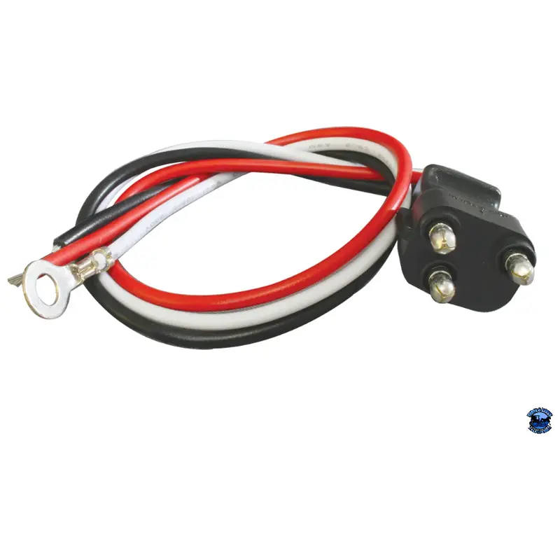 #80472Bp 3 Prong Straight Plug Pigtail 3 Wires, Dual Function, (Sold By Each) 1