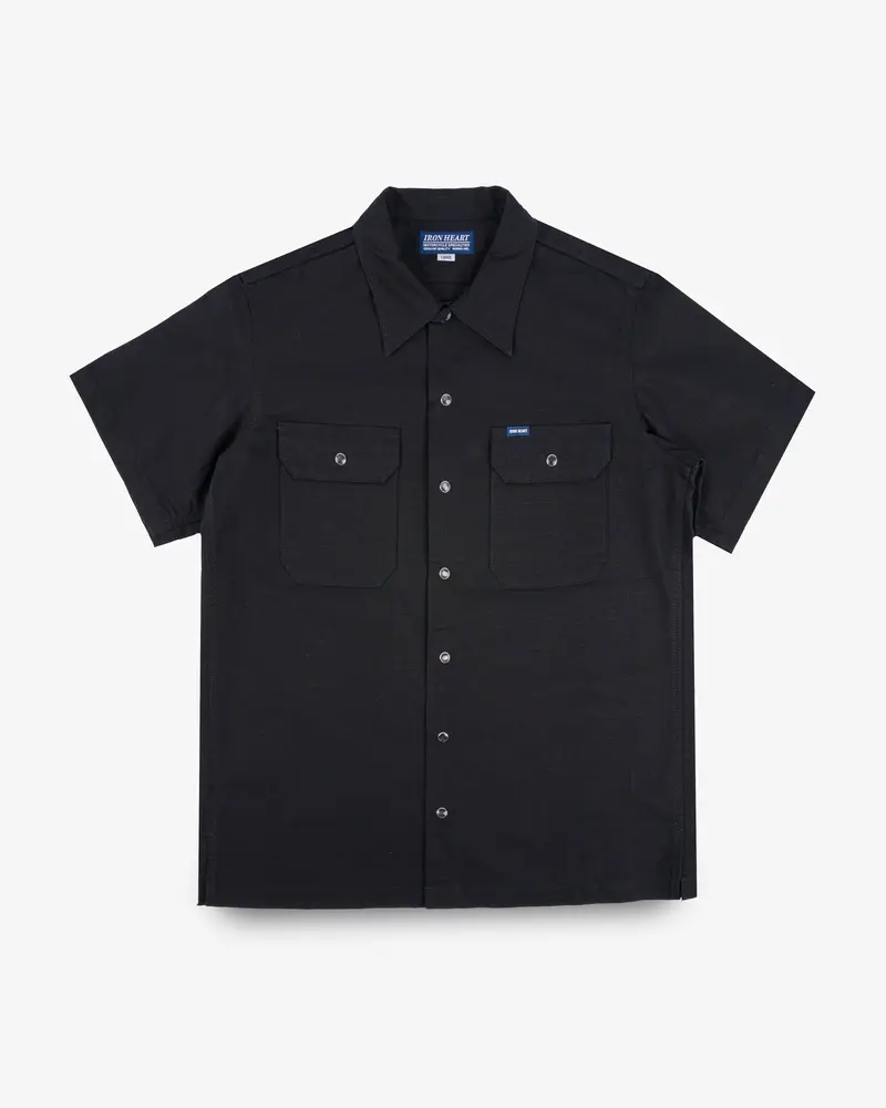 8Oz Ripstop Short Sleeved Mechanic Shirt - Black 1