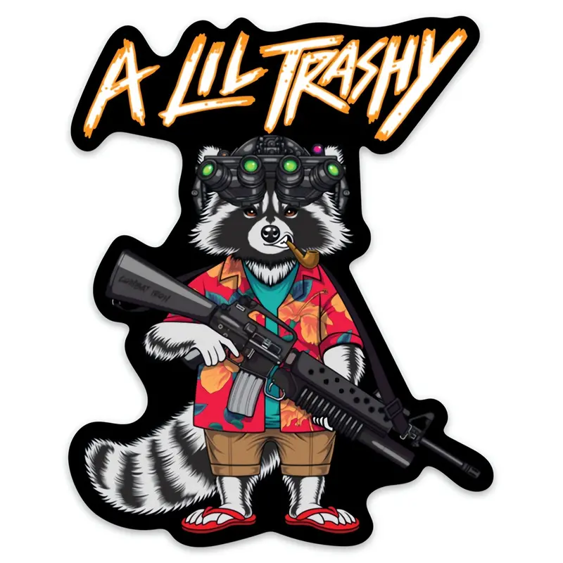 A Lil Trashy Tactical Racoon Decal 1