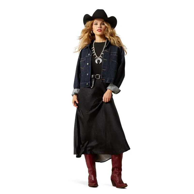 Ariat Athena Skirt In Black At Bourbon Cowgirl 1