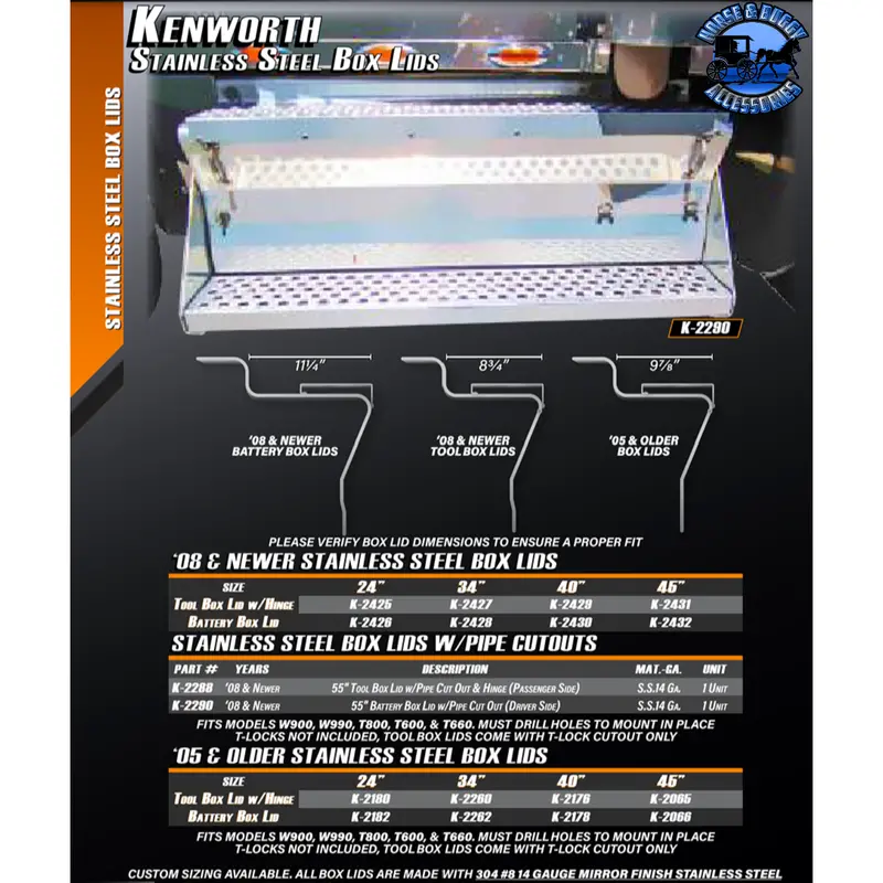 Ata-K-2176 40'' Toolbox Cover Lid 1