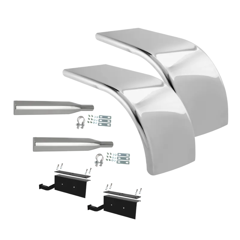 #Ba505ht-Kit Hogebuilt 72" Half Fender Stainless Steel Pair (Includes Universal Brackets) 1