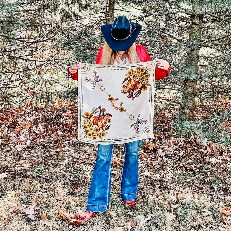 Bet Against Me That'll Be Fun Wild Rag Scarf By Bourbon Cowgirl 1