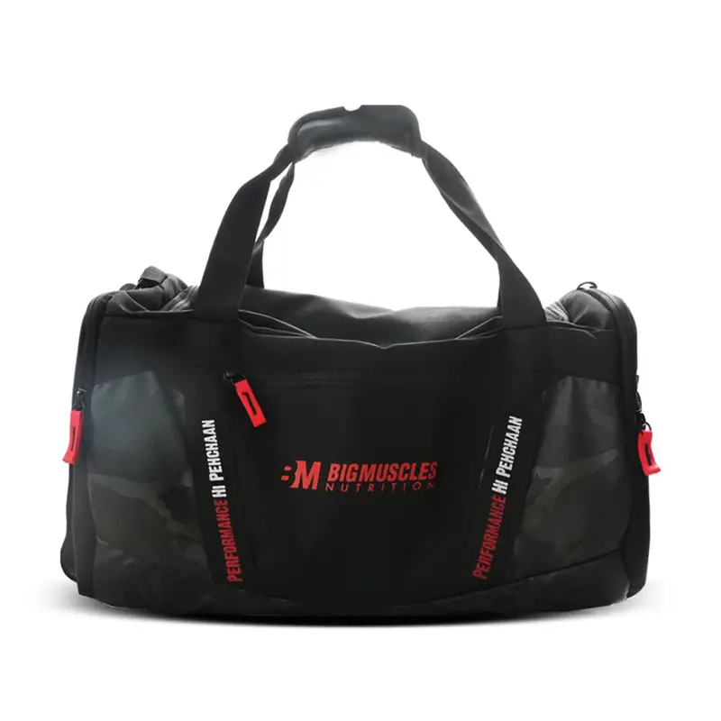 Bigmuscles Nutrition Gym Bag For Men & Women, Unisex Black 45L 1