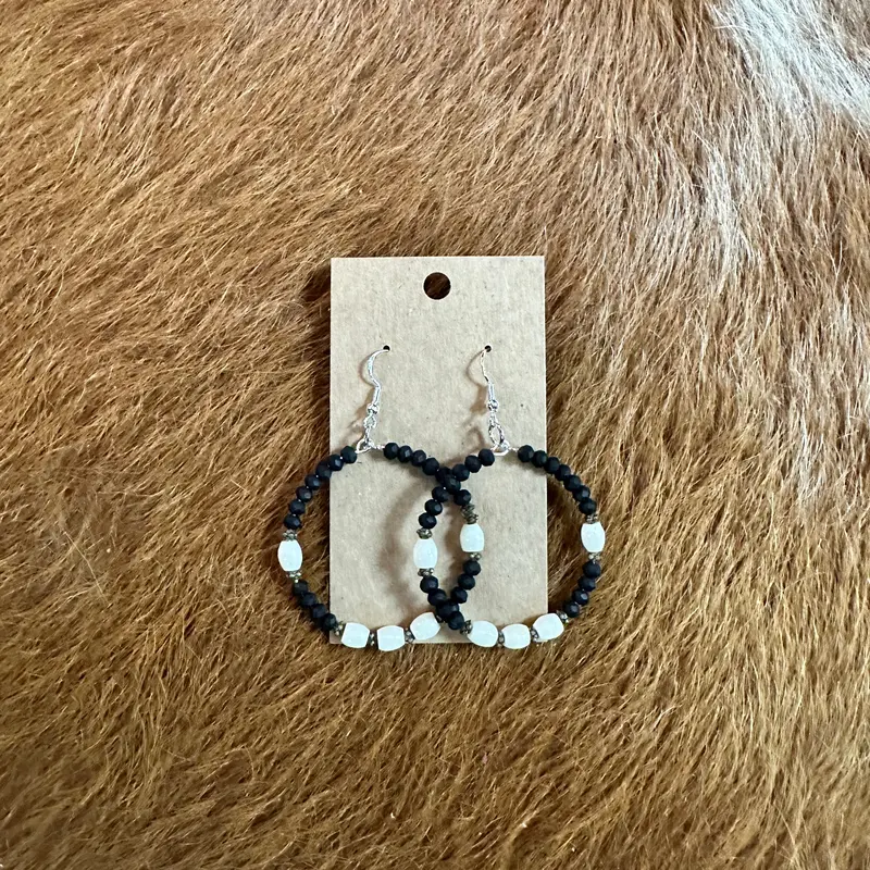 Black And White Hoop Earrings By Amy Kaplan 1
