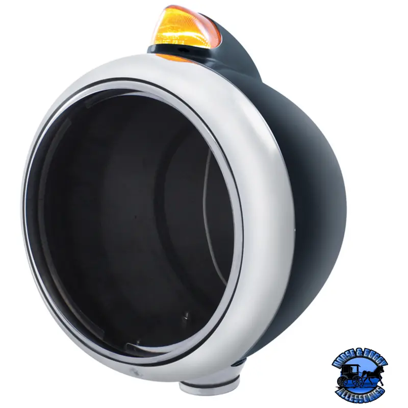 Black Guide 682-C Headlight No Bulb With Original Style Led Signal (Choose Color) 1