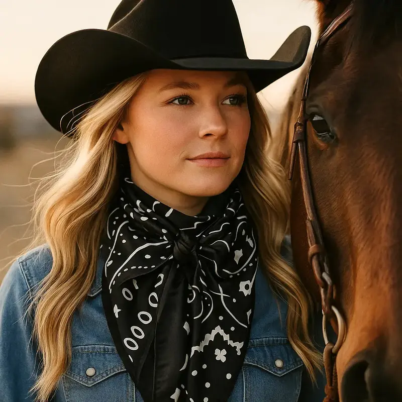 Black Paisley Wild Rag | Rodeo Wildrags At Bourbon Cowgirl 1