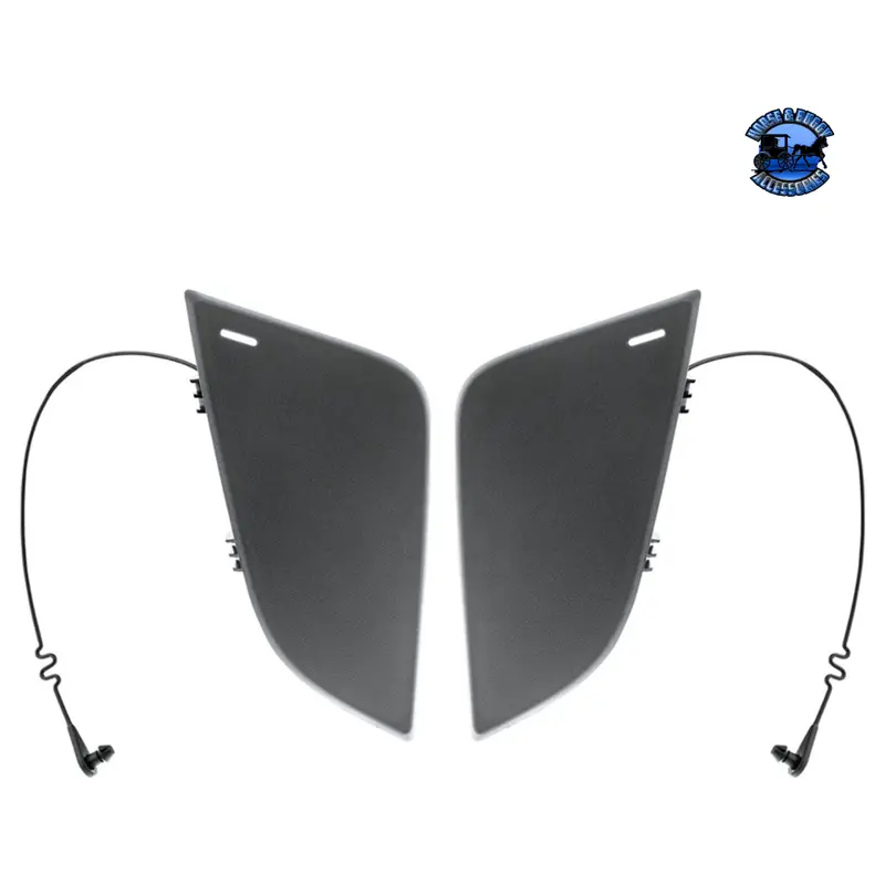 Black Tow Hook Access Covers For 2018-2024 Freightliner Cascadia (Choose Side) 1
