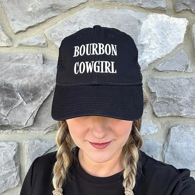 Bourbon Cowgirl Embroidered Relaxed Twill Trucker Hat 1