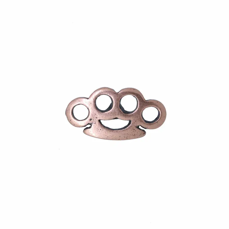 Brass Knuckles Copper Lapel Pin 1