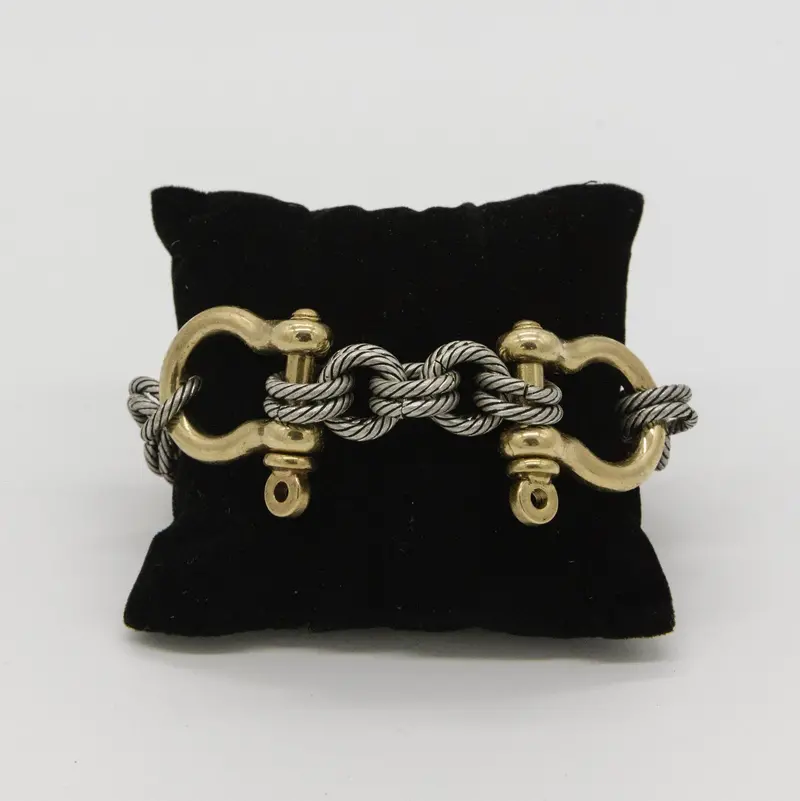 Brass Shackle Bracelet By V2 Designs 1