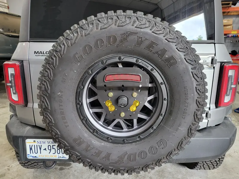 Bronco 6G Rear Third Brake Relocation Plate / Chase Light Mount 1