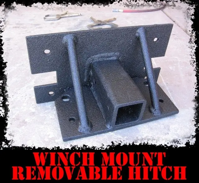 Bumper Add-On: Winch Plate Mount Removable Hitch Receiver (Front Bumpers Only) 1