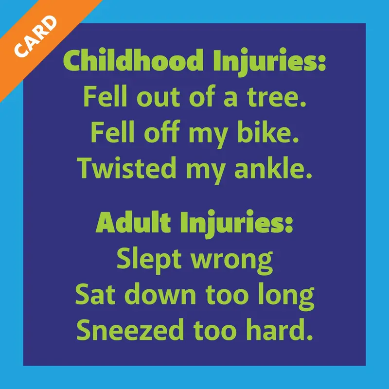 Card Childhood Injuries | Funny Gift | Kitsch Greeting Cards 1