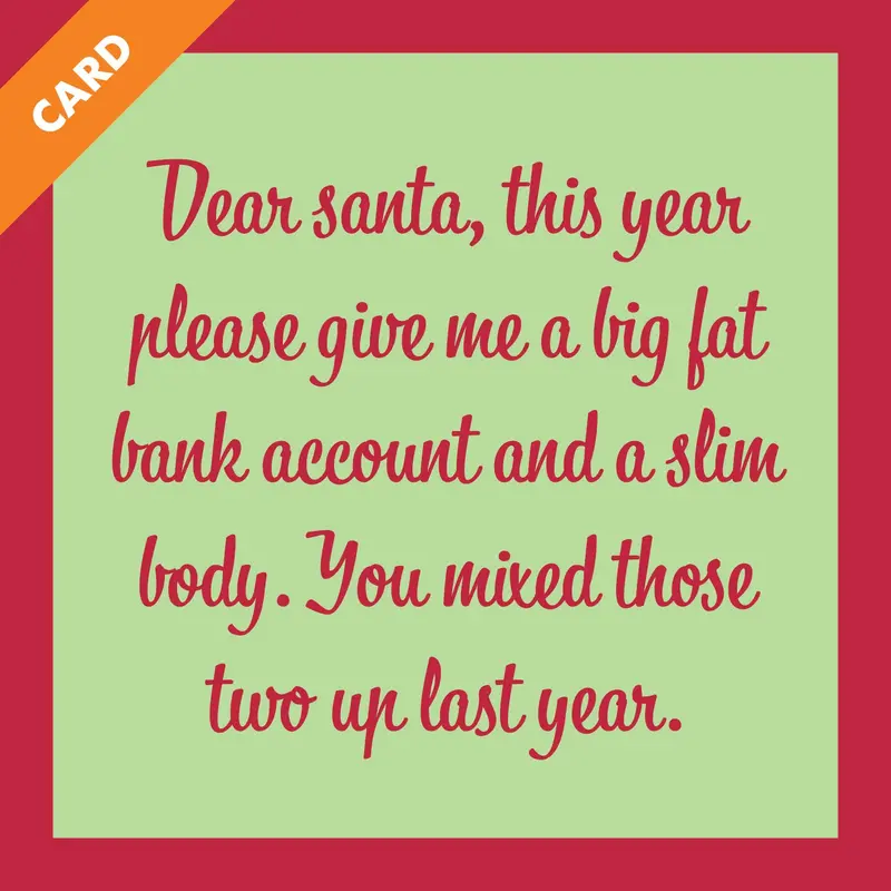 Card Dear Santa Christmas | Funny Gift | Kitsch Cards 1