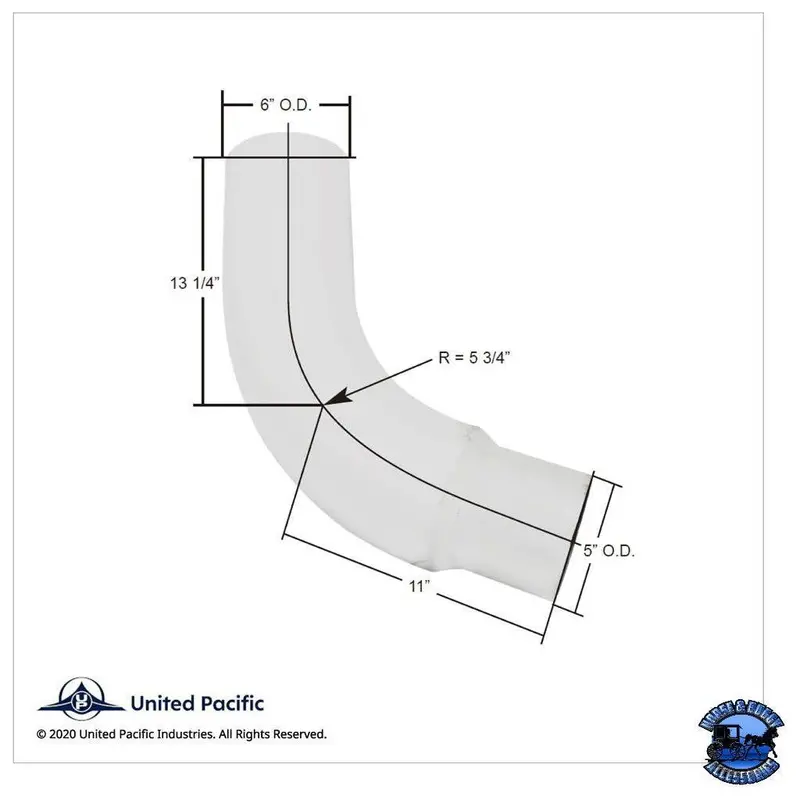 Chrome 68 Degree Angled Exhaust Elbows For Peterbilt 359 (Choose O.D.) 1