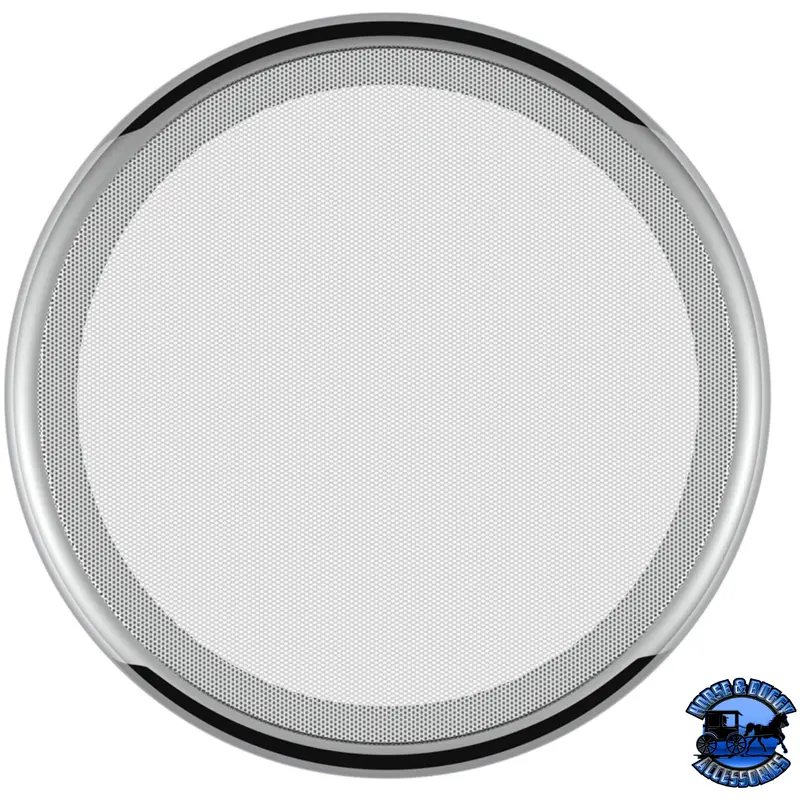 Chrome 7- " Round Speaker Cover For Peterbilt 389 (2008+), 388 (2008-2014), 379/378/335/330 (1995-2000), Snap- #40917 1