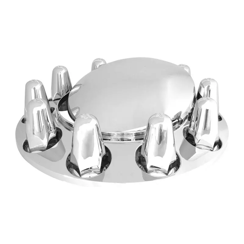 Chrome Front Wheel Cover Hub Axle Semi Plastic Abs 33Mm Push On Nut Covers 40131 1