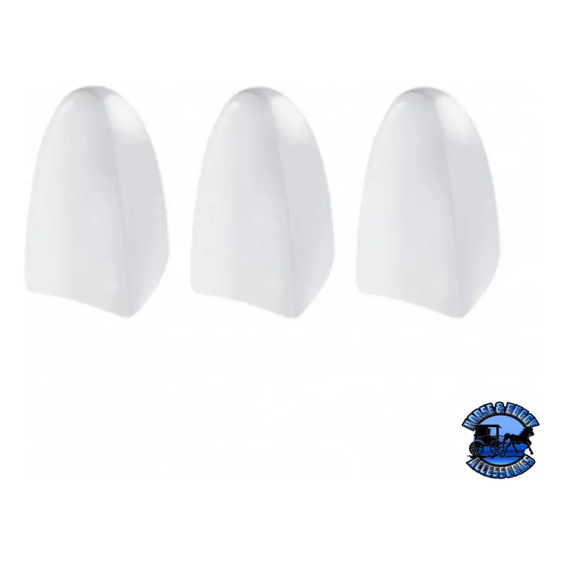 Chrome Plastic A/C & Heater Control Slide Knobs For 1967-1987 Peterbilt 359 (Card Of 3) #41013 1