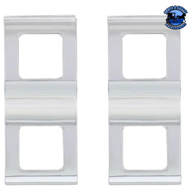 Chrome Plastic Switch Covers - 2 Openings (Card Of 2) #42350 1