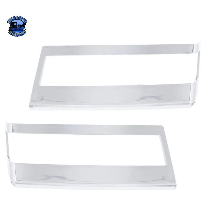 Chrome Plastic Turn Signal Bezels For 2018-2024 Freightliner Cascadia (Pair) #42442 1