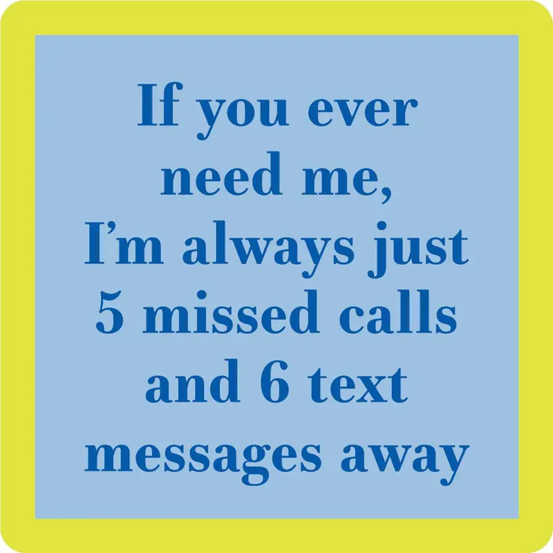 Coaster 5 Missed Calls | Funny Party Gift | Home Bar Decor 1