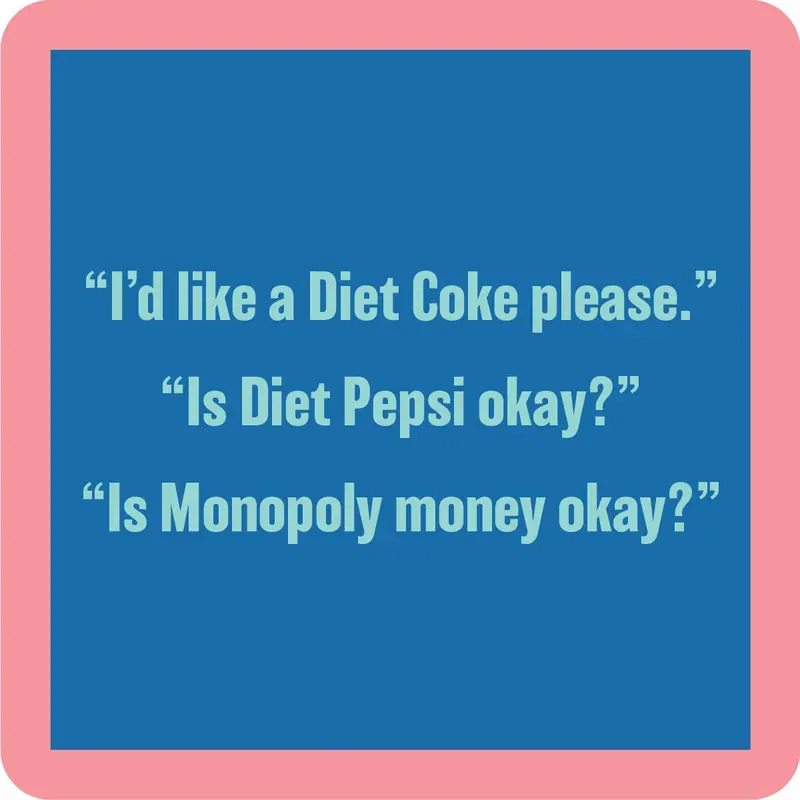 Coaster Diet Coke | Funny Party Gift | Home Bar Decor 1