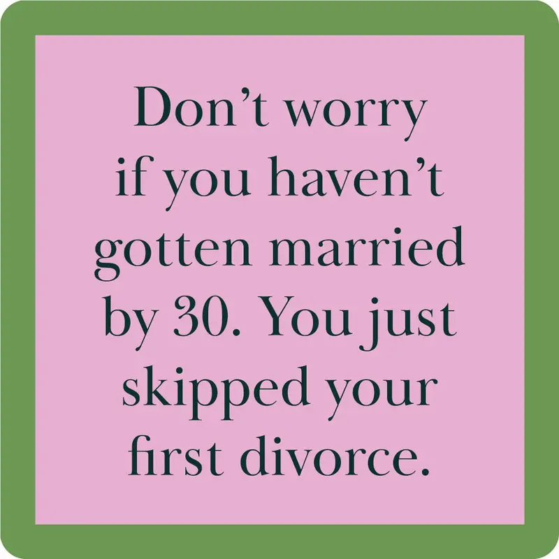Coaster First Divorce | Funny Party Gift | Home Bar Decor 1