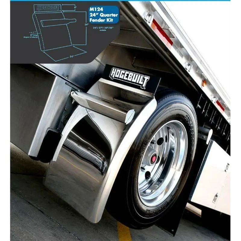 Cp Material Hogebuilt 34" 430 Stainless Steel Quarter Fender Kit Pair #Cp-M134 1