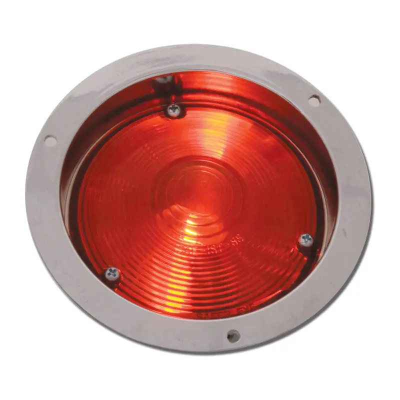 Cr. Die Cast Flange Mount Red Light #80370 1